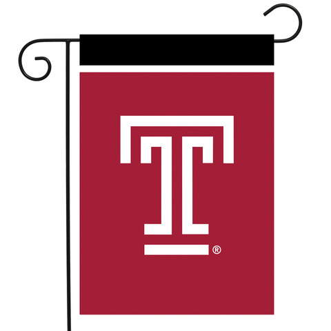 Briarwood Lane Temple University NCAA Licensed Garden Flag, maroon with white TC logo.