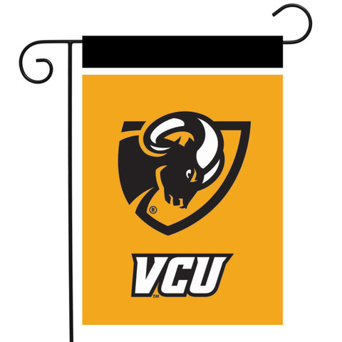 Briarwood Lane VCU NCAA garden flag, official Virginia Commonwealth University decorative banner in small size.