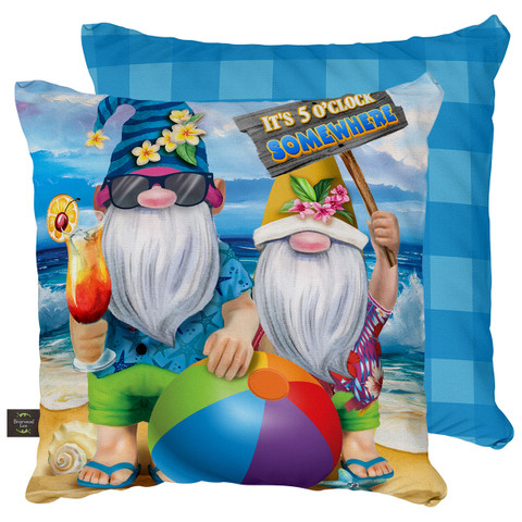 Summer Gnomes Humor Decorative Pillow