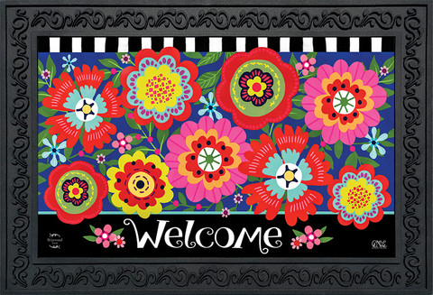 Bright Blooms Spring Doormat