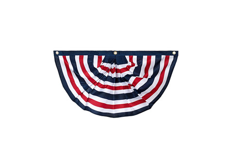 Briarwood Lane Red White And Blue Bunting 36" x 18" with patriotic American stripes and stars.