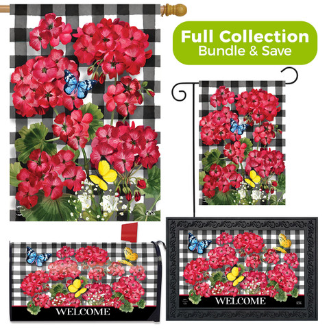 Checkered Geraniums Summer Design Collection