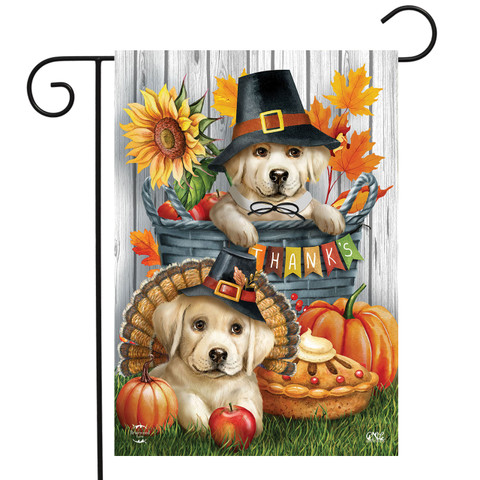 Pilgrim Puppies Garden Flag