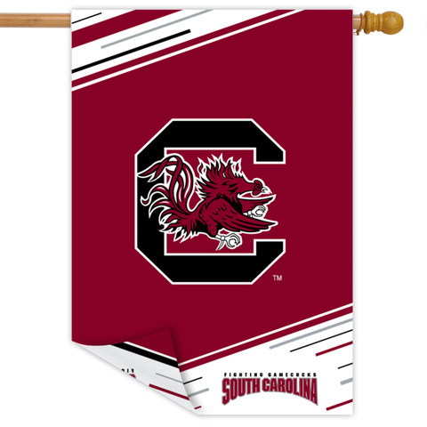 University of South Carolina NCAA Double-Sided House Flag by Briarwood Lane, maroon, white, and black.