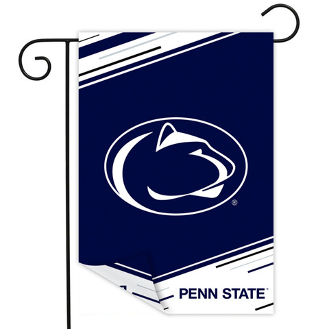 Briarwood Lane Penn State NCAA Double-Sided Garden Flag, navy blue with white logo and text.
