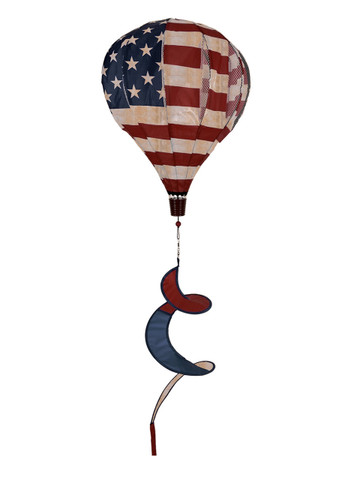 Tea-Stained American Hot Air Balloon Windsock Wind Twister