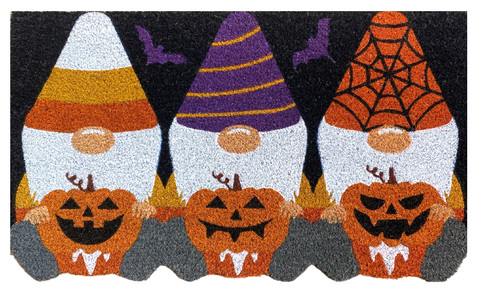 Halloween Gnomes Coir Doormat