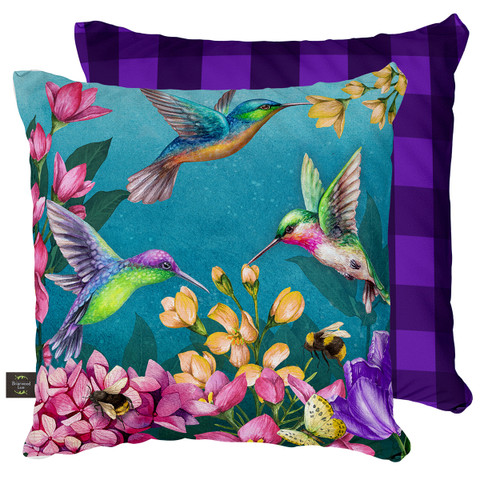 Springtime Hummingbirds Pillow