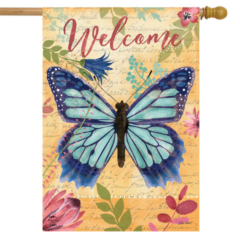 Beautiful Butterfly House Flag