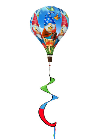 Gnome Sweet Gnome Hot Air Balloon Wind Twister