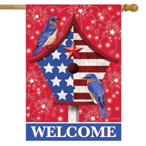 American Bluebirds House Flag