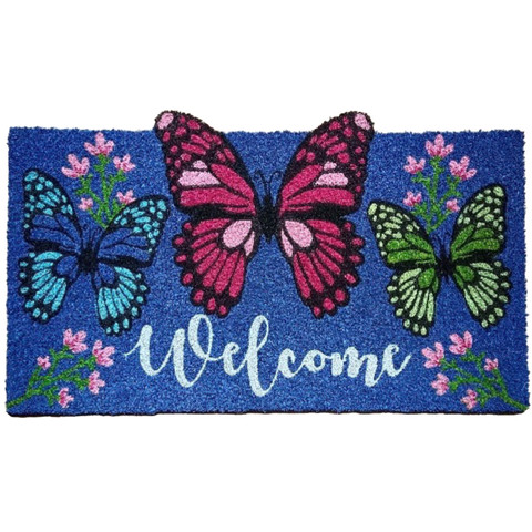 Butterfly Trio  Coir Doormat