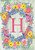 Spring Monogram Letter H Garden Flag