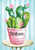 Briarwood Lane Cactus Bouquet Spring Garden Flag with colorful cacti in pink pot on display.