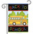 Back to School Bus Autumn Garden Flag
