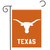 Briarwood Lane Texas Longhorns NCAA Licensed small garden flag with white logo and text on orange.