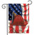 Briarwood Lane Fireman Helmet Garden Flag with American flag and thin red line, patriotic USA design.
