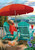 Briarwood Lane Beach Life Nautical House Flag with colorful beach scene and teal chairs by ocean shore.