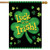 Irish Luck Shamrock House Flag