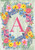 Briarwood Lane Spring Monogram Letter A small colorful garden flag with bright flowers and cheerful spring design.