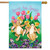 Spring Has Sprung Rabbits House Flag
