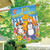 Cats Spoiled Here Floral House Flag