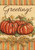 Fall Greetings Pumpkins Garden Flag