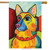 Pawcasso German Shepherd Dog House Flag