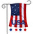 Briarwood Lane Patriotic Applique Garden Flag with USA and stars in red, white and blue colors.
