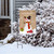 Let It Snow Snowman Winter Burlap Garden Flag