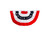 Briarwood Lane Patriotic Bunting, 48" x 24", American flag design with red, white, and blue colors.