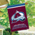 Briarwood Lane Colorado Avalanche NHL licensed house flag with maroon, blue, and white team logo design.