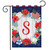 Patriotic Monogram Letter S Garden Flag