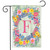 Spring Monogram Letter F Garden Flag