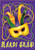 Briarwood Lane Mardi Gras Holiday Garden Flag with colorful mask and beads for New Orleans party decor.