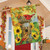 Cardinals & Sunflowers Autumn House Flag