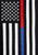 Thin Blue & Red Line Embroidered Garden Flag