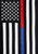 Briarwood Lane Thin Blue & Red Line Embroidered Garden Flag with patriotic stars and stripes design.