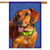 Dachshund Dog Puppy House Flag