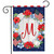 Patriotic Monogram Letter M Garden Flag