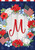 Patriotic Monogram Letter M Garden Flag