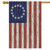 Briarwood Lane Betsy Ross Flag Patriotic House Flag with 13 stars and rustic red, white, blue colors.