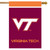 Briarwood Lane Virginia Tech Hokies NCAA Licensed House Flag, maroon with orange and white details.