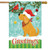 Christmas Doggy Greetings House Flag
