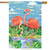 Bamboo Flamingos Summer House Flag
