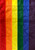 Briarwood Lane Rainbow Embroidered House Flag, colorful pride flag for LGB, LGBT, spring, summer display.