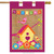 Spring Birds Burlap House Flag