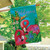 Tropical Flamingos Summer House Flag