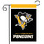 Pittsburgh Penguins NHL Licensed Garden Flag by Briarwood Lane, black with yellow and white logo.
