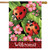 Briarwood Lane Ladybugs on Leaves Spring House Flag with colorful ladybugs and pink flowers.
